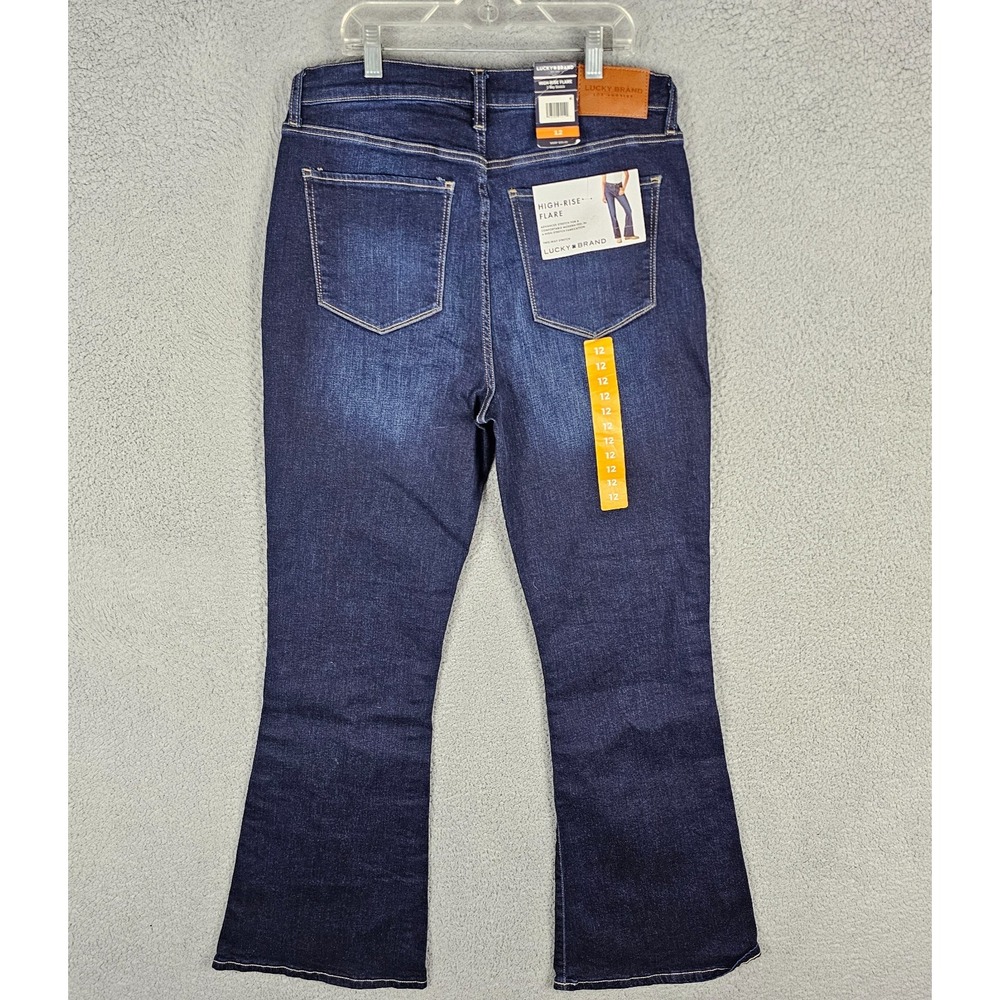 Lucky Brand Stevie Flare Jeans Women's 12/31 Denim 2-Way Stretch Boho‎ High Rise - Picture 2 of 11